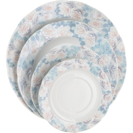 Dining Service 6/25 Rose, Blue Rose decor, 25 items-1
