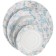 Dining Service 6/25 Rose, Blue Rose decor, 25 items