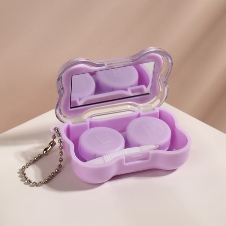 Set for contact lenses, in a case with a mirror, 3 objects, color mix-2