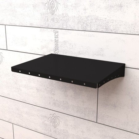 Metal shelf 400x300 mm for storing heavy cargo, wall, black-1