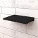 Metal shelf 400x300 mm for storing heavy cargo, wall, black