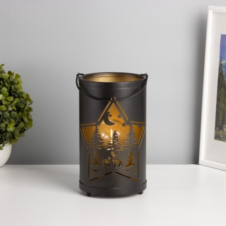 Light "Night Forest" Led 3haa Black 12x12x20.5cm-3