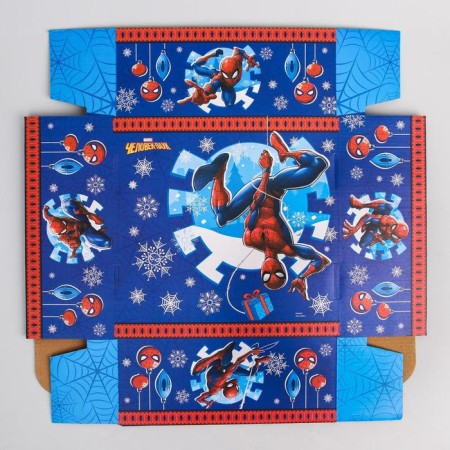 Gift box "New Year" 24.5x24.5x9.5 cm, Spider-Man-4