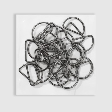 Half -ring for bags, d = 25 mm, thickness - 2 mm, black nickel color-2