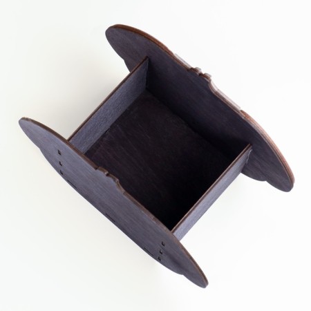 Wooden Kashpo "Bunny" 20x11x14 cm black/gray-3