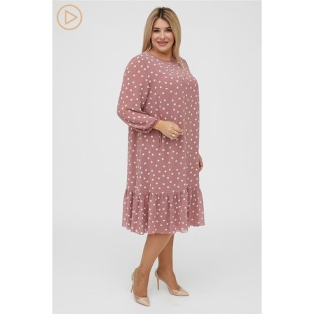 Female dress, size 56, powder color-3