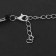 Choker “double” with a thread, butterfly, white-black in silver, l = 32 cm
