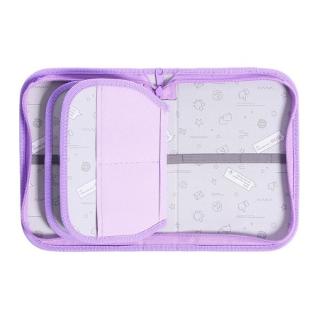 Penal 3 sections, tab inside, 140 x 210 x 40 mm, fabric, calligrata top block "Anime"-7