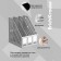 Vertical papers, 3 compartments, erichkrause, prefabricated, gray