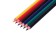 Pencils of 6 Calligrata colors, sharpened, trihedral, plastic, economy, cardboard packaging, euro suspension
