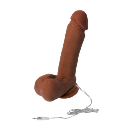 Vibrator Realistic Toyfa Realstick Elite Mulatto, on the suction cup, mulatto, 16 cm-3