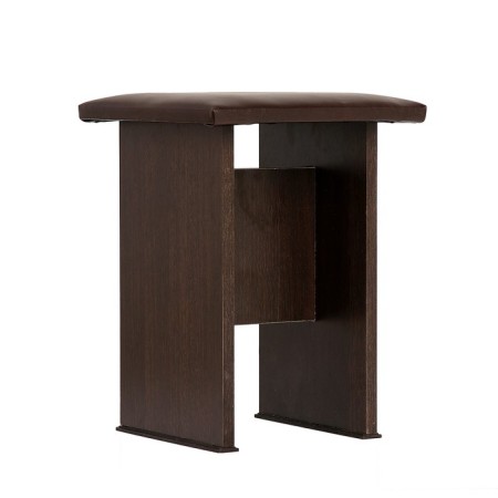 Kitchen wenge stool/leather.