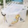Storage container "Bear and kitten", 35 l, 50.5 × 31.5 × 28 cm, on wheels, color transparent