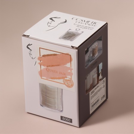 Organizer for storing cotton pads, with a lid, 6.7 × 11 cm, white color-5