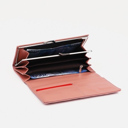 Women's wallet on magnets, pink color-2