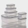 A set of containers rectangular, 6 pcs: 5.5 l, 1.4 l, 0.8 l, 0.7 l, 0.7 l, 0.4 liters