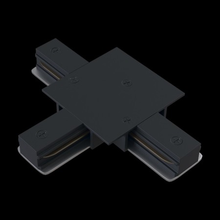 Connector T-shaped for the built-in track system Technical TRA002CT-11B, 13x9.5x2 cm, black color-4