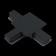 Connector T-shaped for the built-in track system Technical TRA002CT-11B, 13x9.5x2 cm, black color