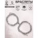 Bracelets "Demetrons" on a magnet, heart on large links, color silver