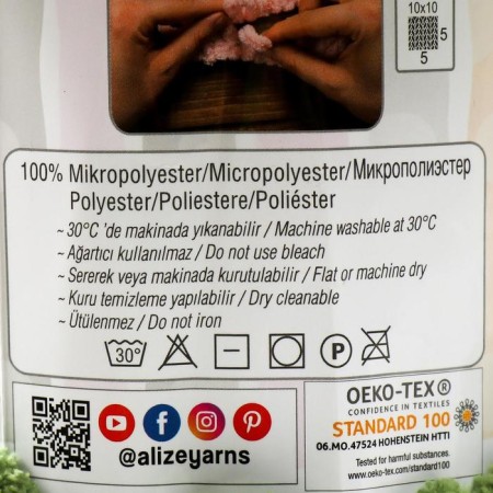 Yarn "Puffy" 100 % micropoliester 9m/100g (485 grass)-3