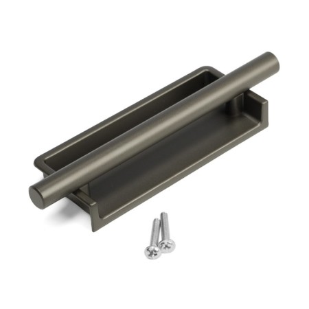 Smeal handle, "Hidden", MO 96 mm, color dark iron-4