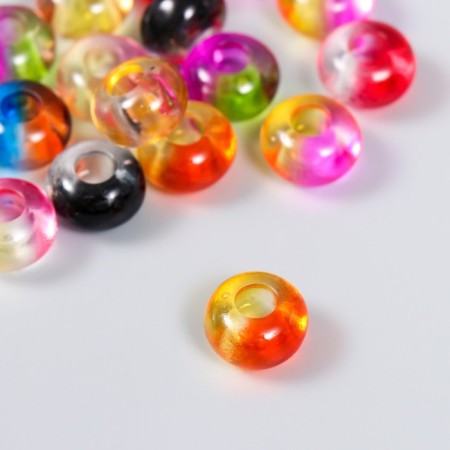 Beads for creativity plastic "Ranes translucent" colored 20 grams 0.8x1.4x1.4 cm-1