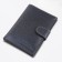 Cover for auto documents and button, department for passport, bills, cards, black color