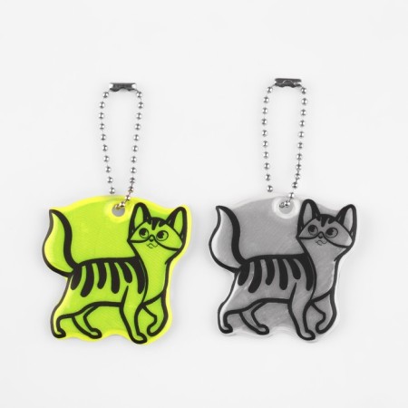 The reflective element "cat", bilateral, 4.9 × 4.9 cm, color mix-4