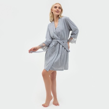 Female set (robe, shirt) KAFTAN, p. 44-46, gray-6