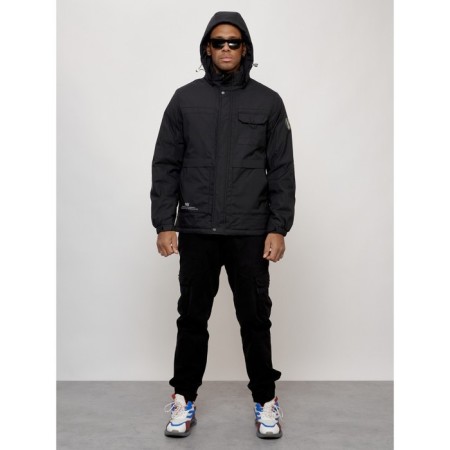 Sports male jacket, size 48, black color-11