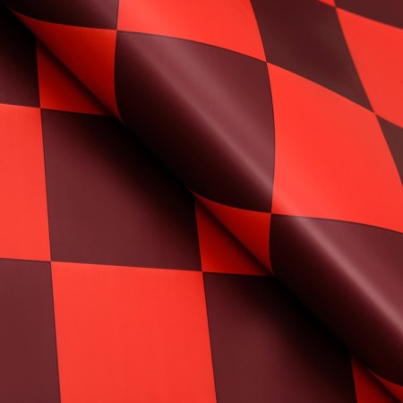 Flower film "Chess", red, 0.58 x 0.58 m-1