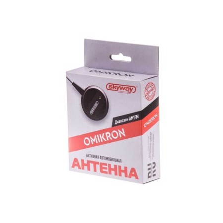 Antenna Automobile FM Active intra -junction SkyWay Omikron Round, thin canvas, two mustache, cable 2.2 m S00203004-1