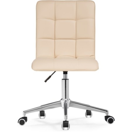 Computer chair ATV metal/eco -leather, chrome/beige 42x57x86 cm-1