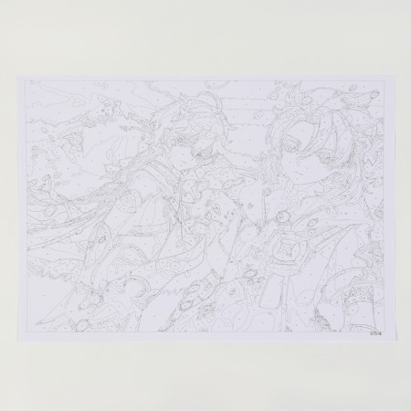 Picture for coloring by numbers "Geneshin. Snow shadow ", 40 × 50 cm-4