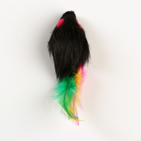 The mouse is a plain plane with feathers 6.5 cm, black-2