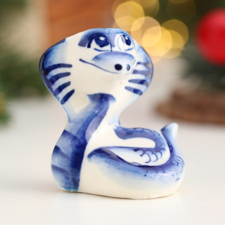Souvenir "Snake Lalya", Gzhel, 5.5 cm-1
