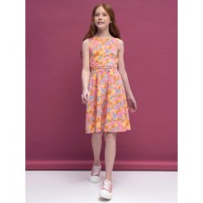 Dress for girls, height 128 cm, peach color
