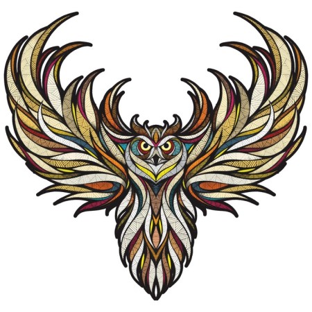 Wooden figured puzzle Ewa "Wise Owl", 21 × 22 cm-5