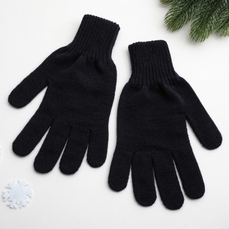 Male gloves, dark blue color, size 22