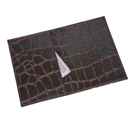 Cover for a passport with a pocket, burgundy color