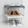 Standing on metal legs "Loft", 29.5 × 26 × 17.2 cm, white color