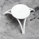 Summary Metal for 1 candle "Olympus", 4x11 cm, white