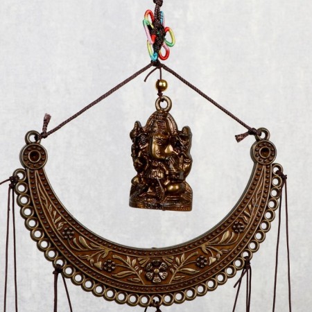 Wind Music Metal "Ganesha" 4 tubes, 5 bells 65 cm-3