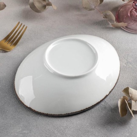 Ceramic "Constellation" salad, 19 × 14 cm, green color-2
