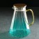 Magistro gradient glass drinks set, 5 items: a jug of 1.8 liters, 4 circles 300 ml, turquoise color