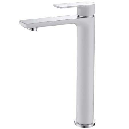 ABBER Weiss Insel AF8011W shell mixer, single -leaf, pour 155 mm, white/chrome
