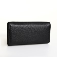 Women's wallet on a magnet, black color