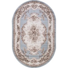 Ковёр овальный Merinos Valencia Deluxe, размер 150x300 см, цвет l.blue-brown