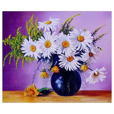Diamond mosaic "Vase with flowers" 40 × 30 cm, 31 centers. + sticker