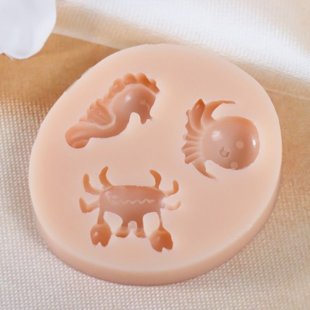 Silicone Mold "Sea Gades" 2.5x2.1x0.6, 2.2x2x0.6, 1.5x2.7x0.6 cm-2